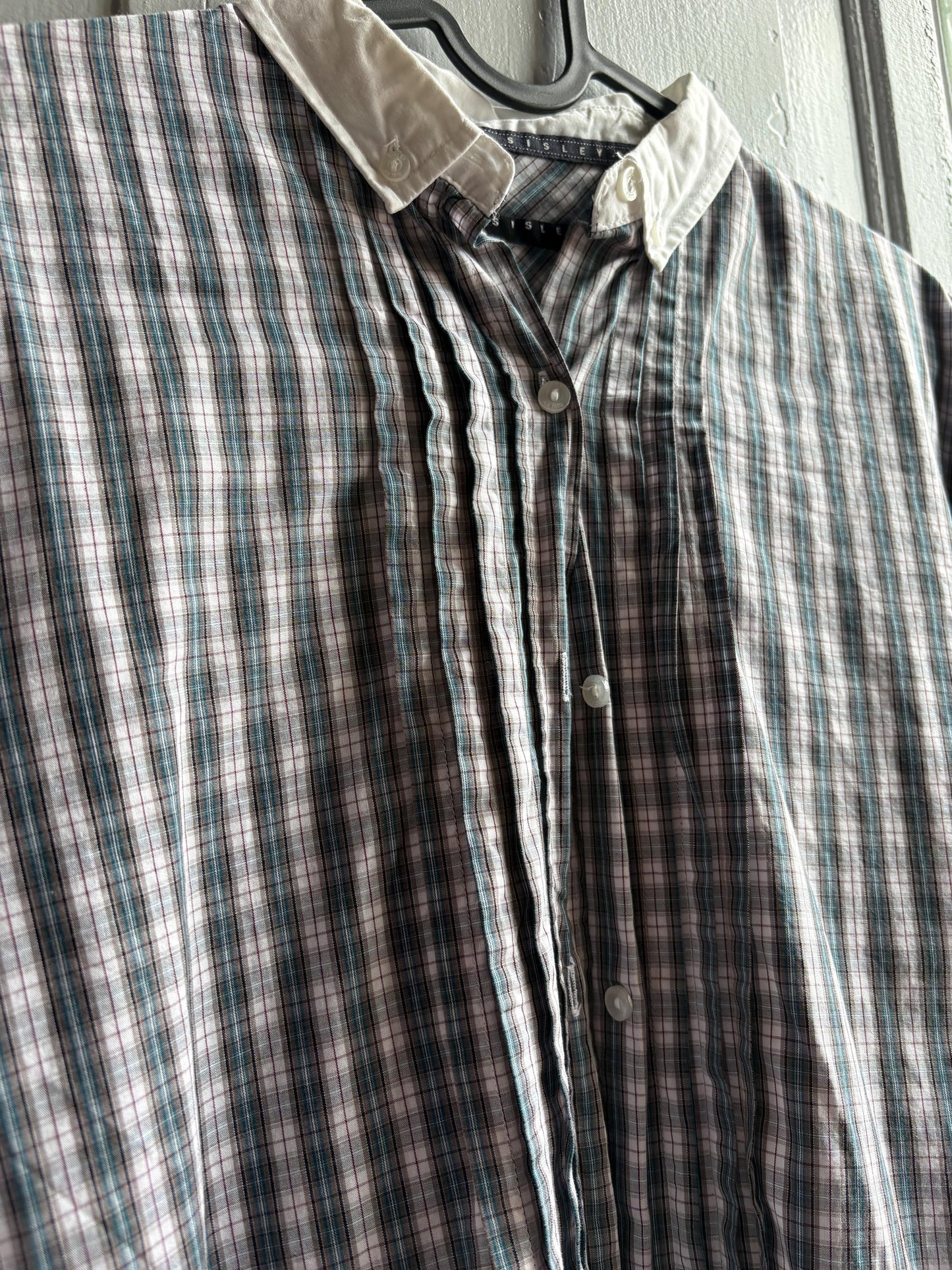 Cotton Plaid Button-Up Shirt — additional view 12
