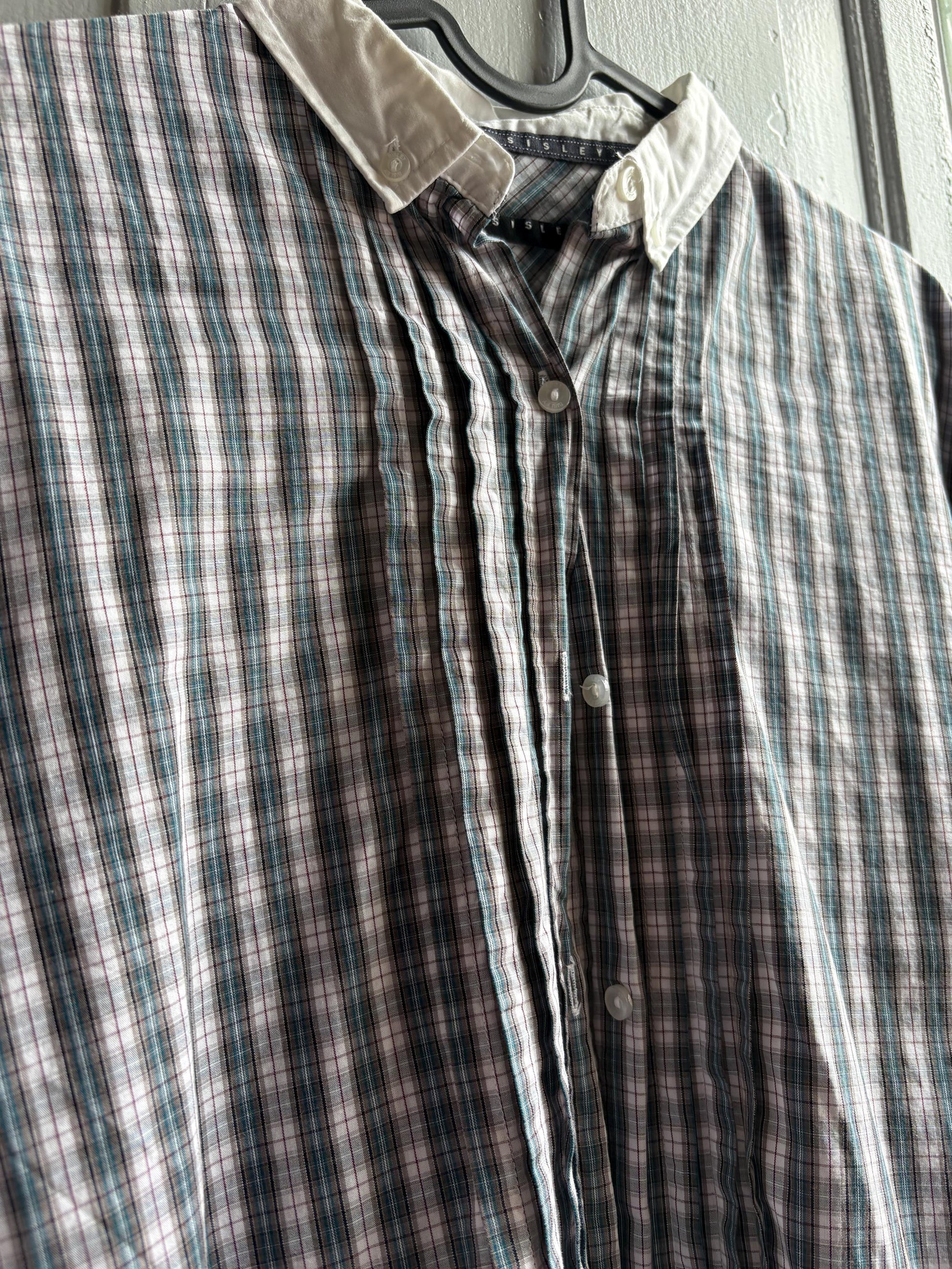 Cotton Plaid Button-Up Shirt — additional view 12