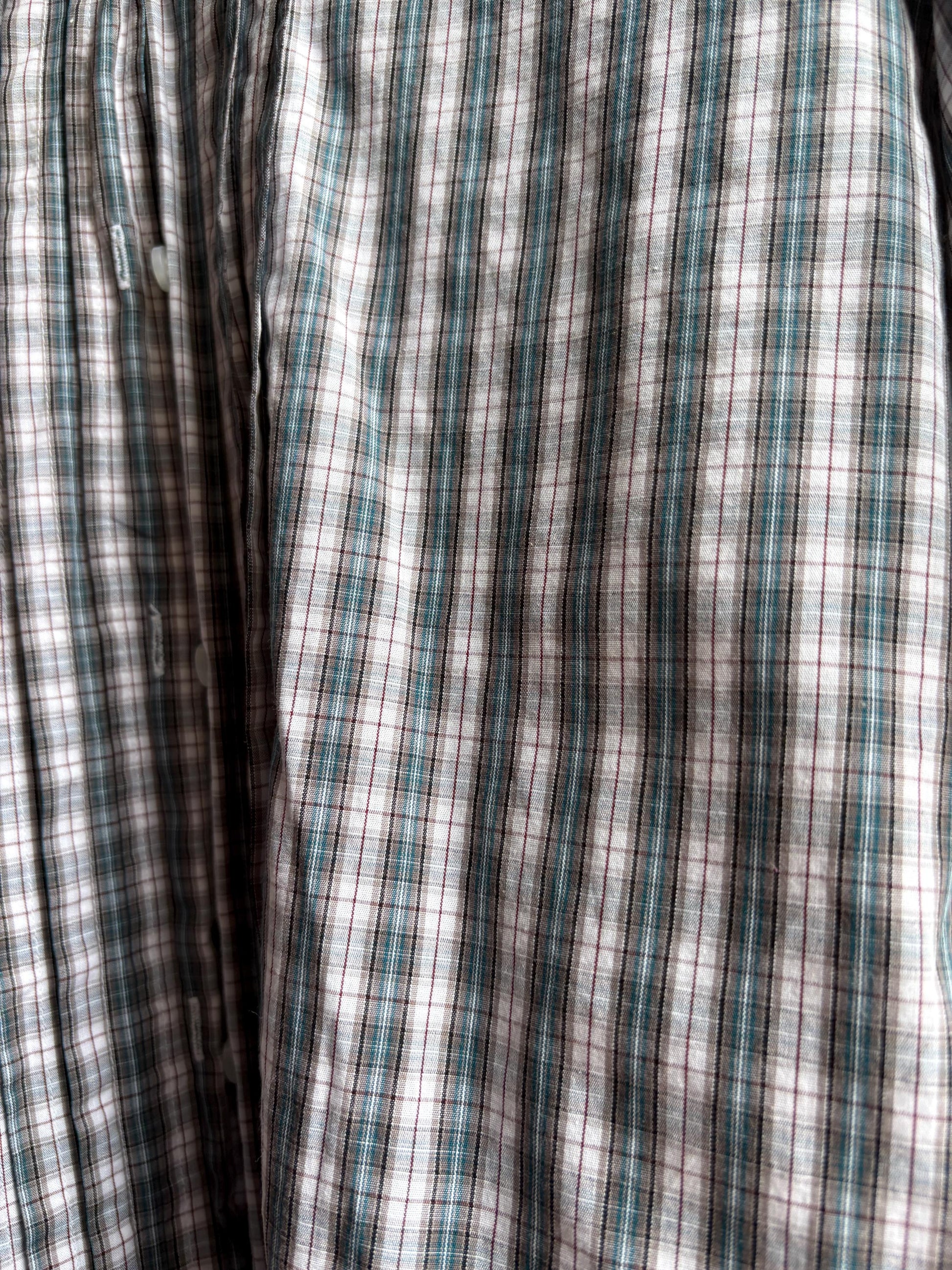 Cotton Plaid Button-Up Shirt — additional view 8