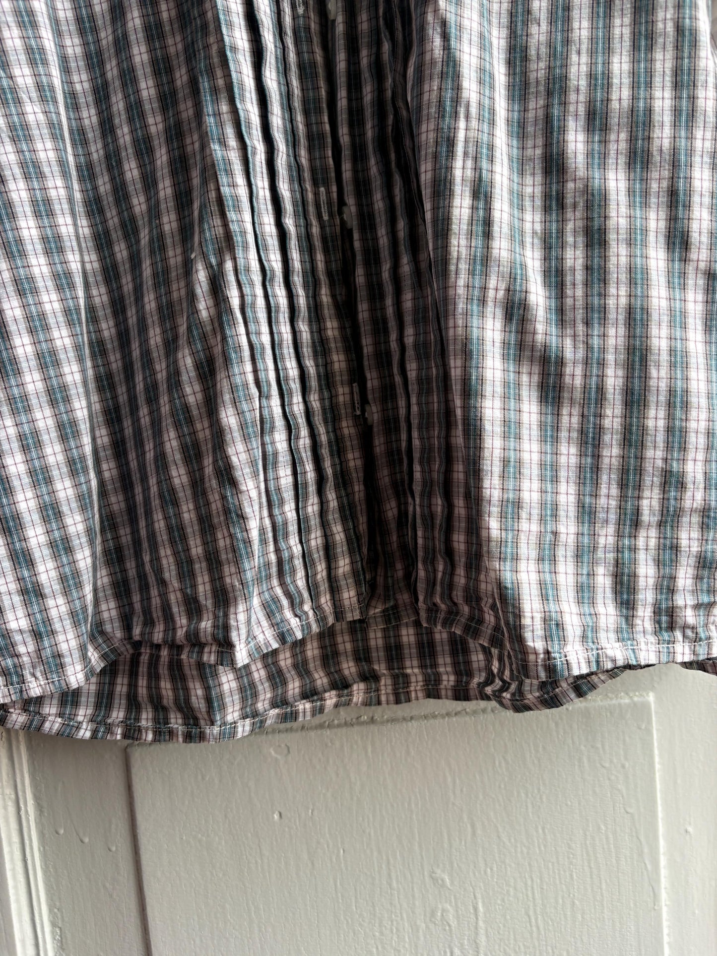 Cotton Plaid Button-Up Shirt — additional view 10