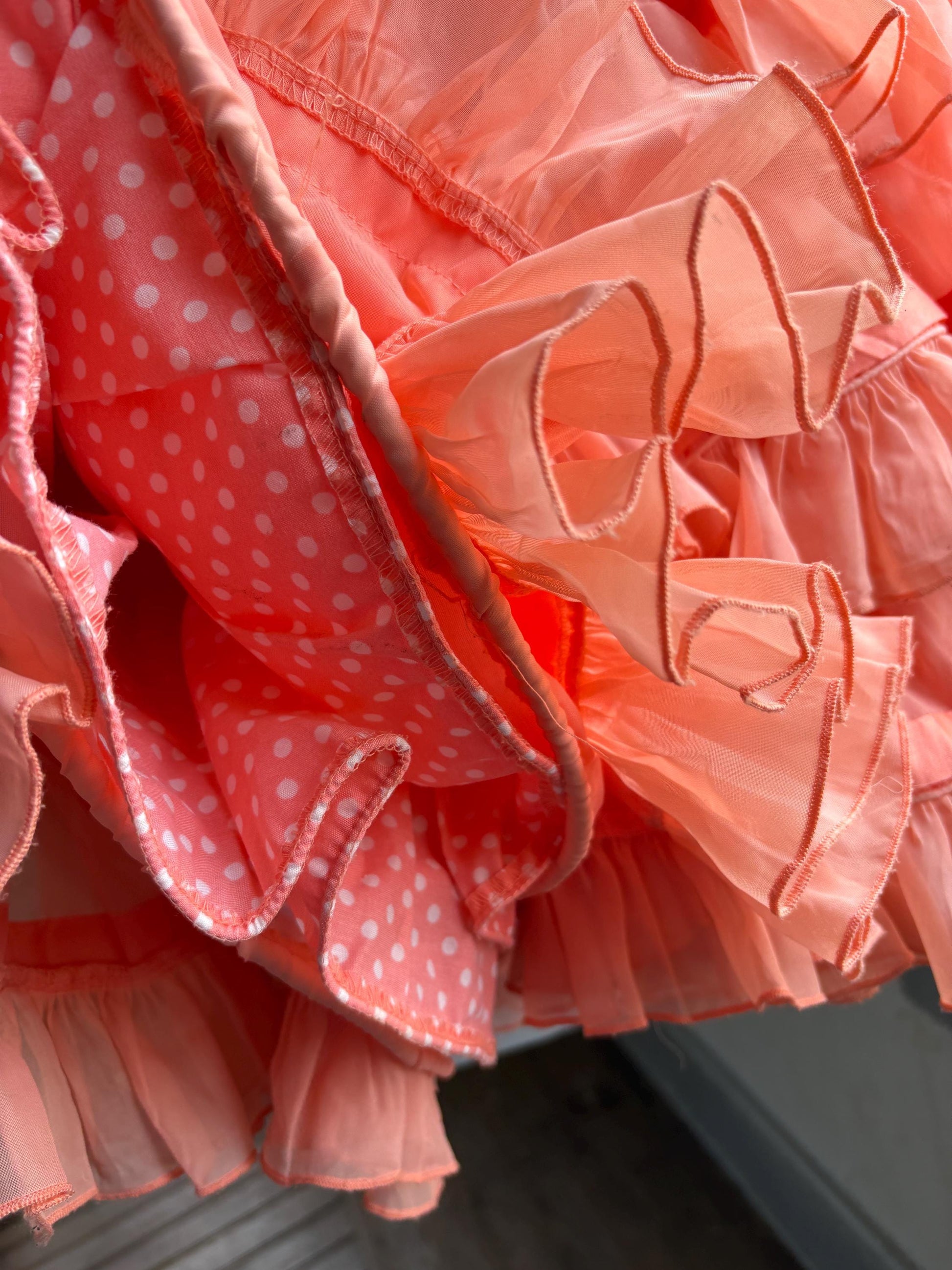 Salmon Pink Flamenco Dress for Kids — additional view 5