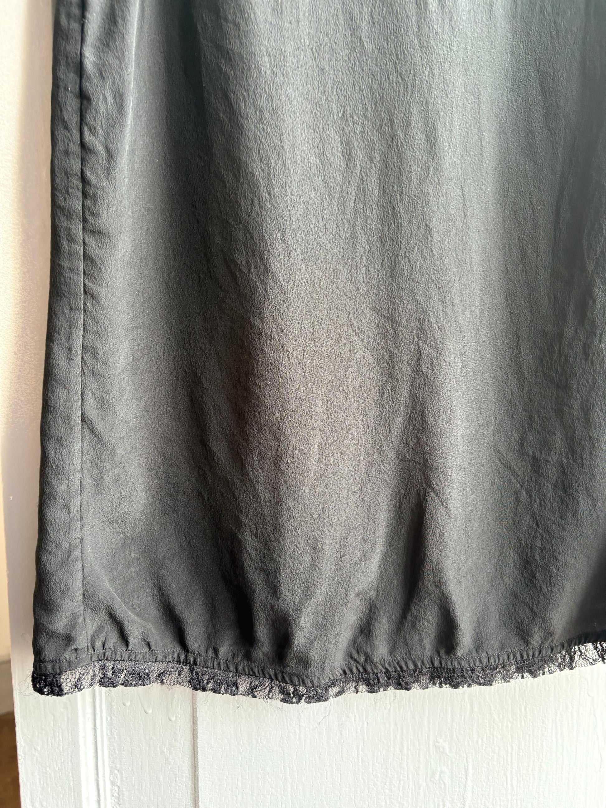 Black Silk Shirt With Lace Sleeves — additional view 9