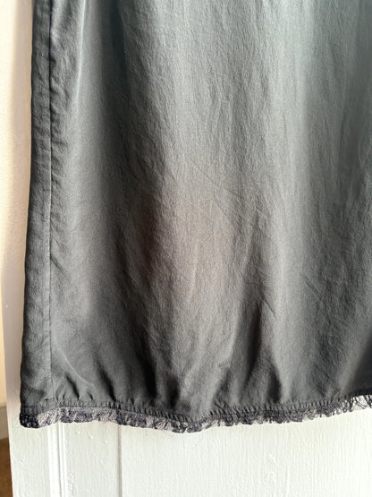 Black Silk Shirt With Lace Sleeves — additional view 9