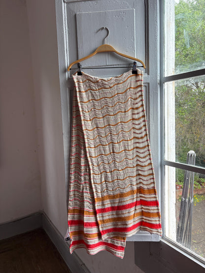 Vintage M Missoni Wool Blend Zigzag Scarf — detail