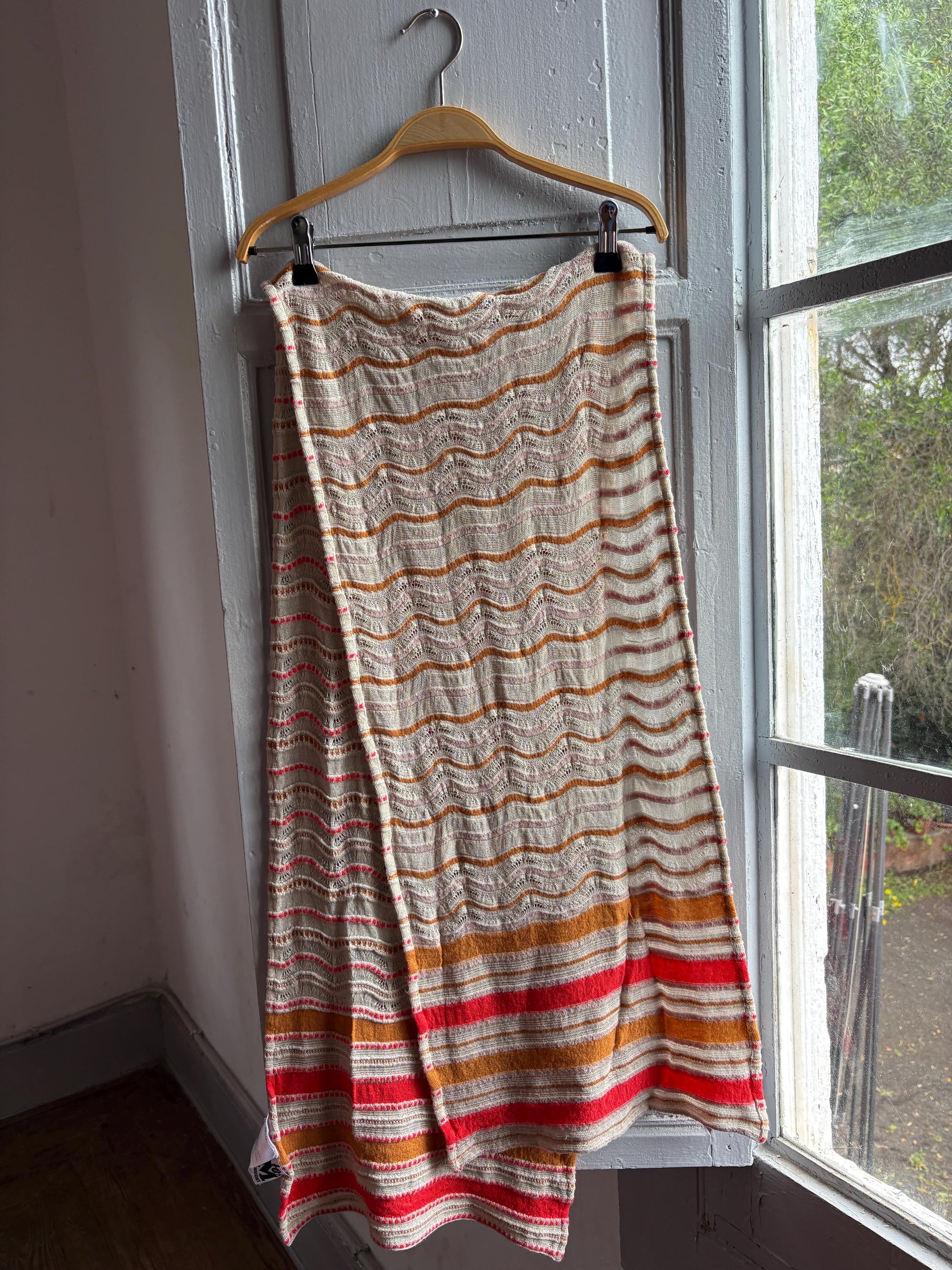 Vintage M Missoni Wool Blend Zigzag Scarf — additional view 7