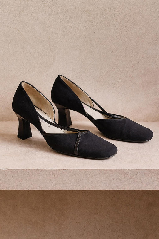 Black Vintage Gabor Mary Jane Block Heels