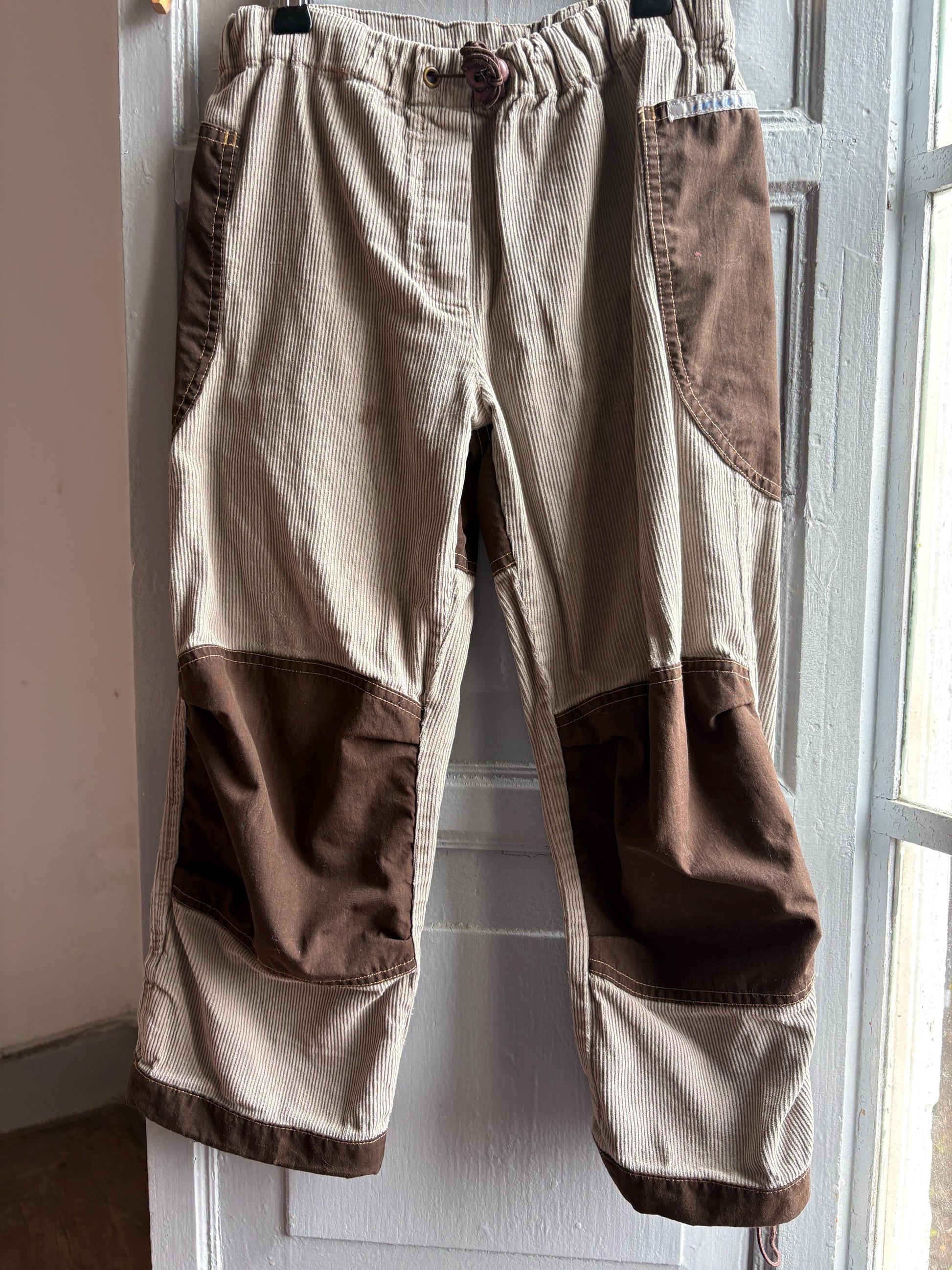 Beige Kids Trousers With Reinforced Knees — additional view 6