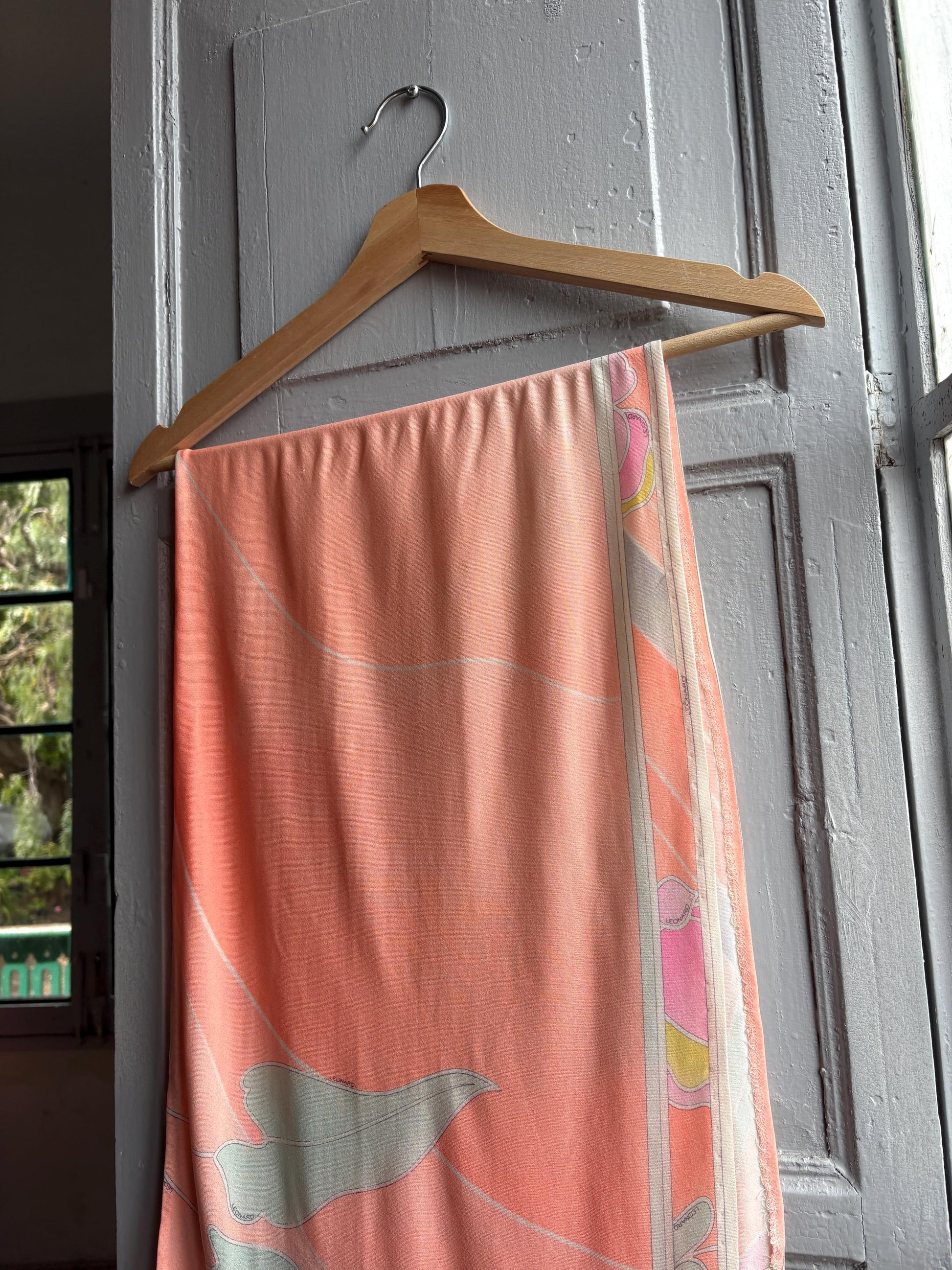 Vintage Leonard Paris Floral Scarf — additional view 9