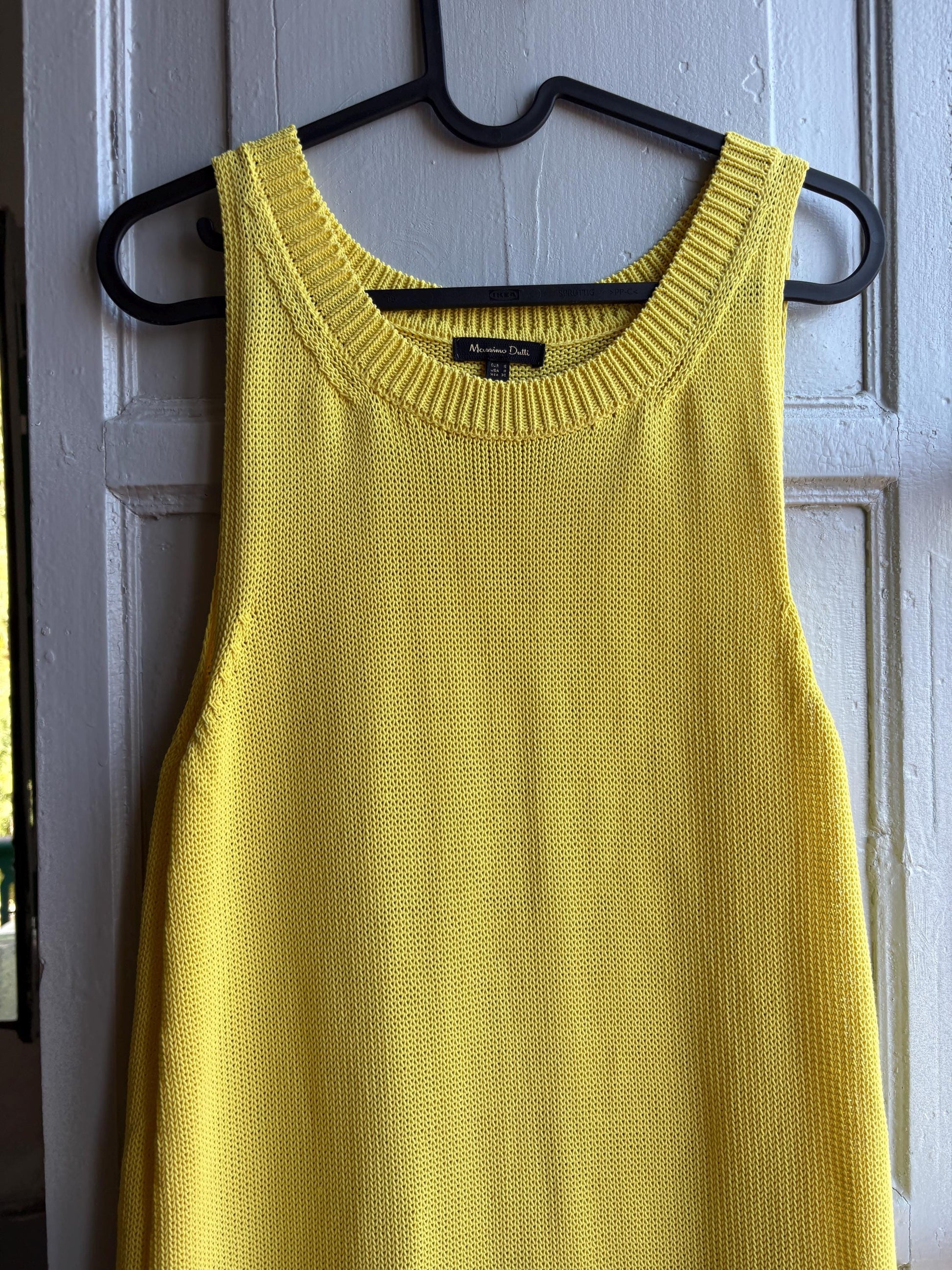 Vibrant Yellow Knit Summer Dress — additional view 6