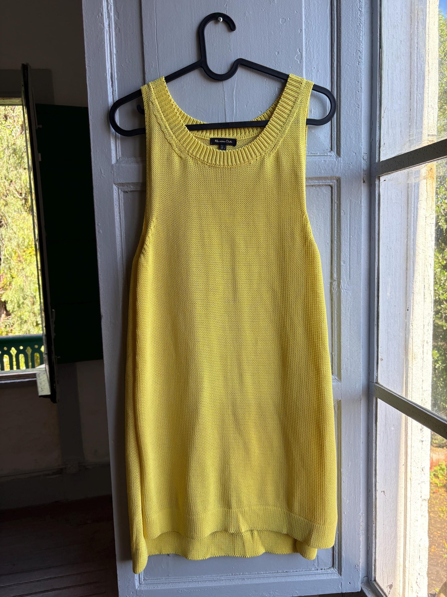 Vibrant Yellow Knit Summer Dress — additional view 11