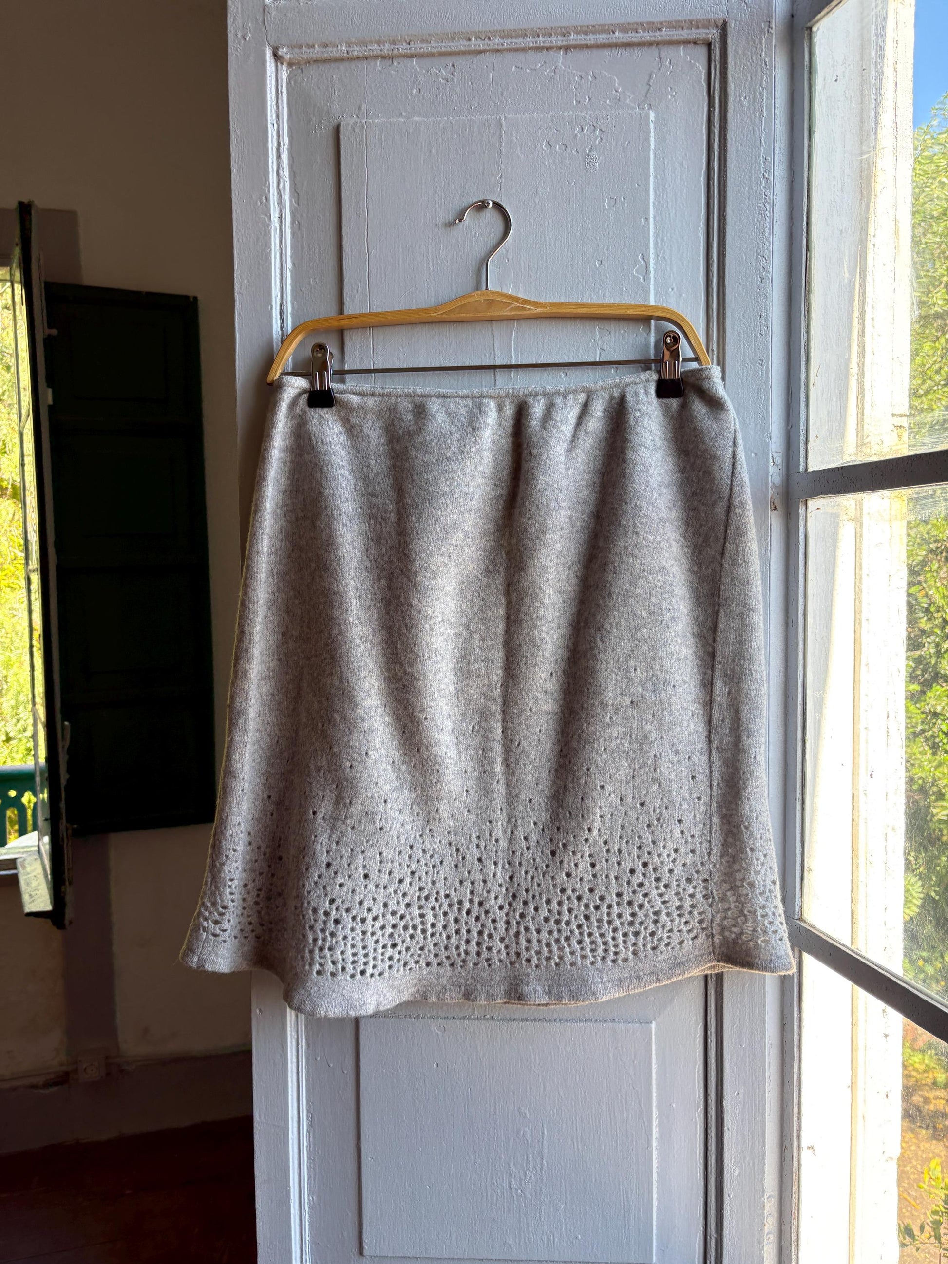 Grey Pure Wool Women's Skirt — additional view 5