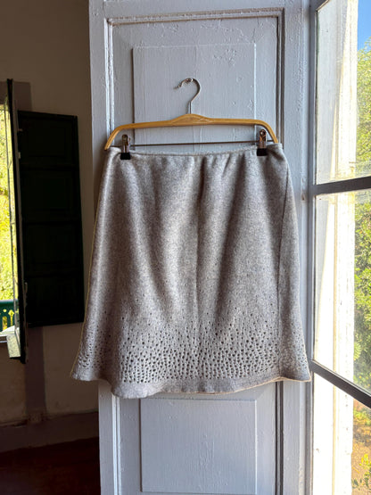Grey Pure Wool Women's Skirt — additional view 5