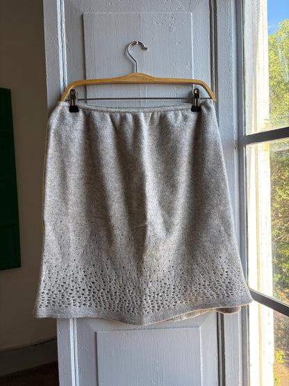 Grey Pure Wool Women's Skirt — additional view 7