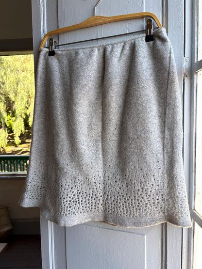 Grey Pure Wool Women's Skirt — additional view 6