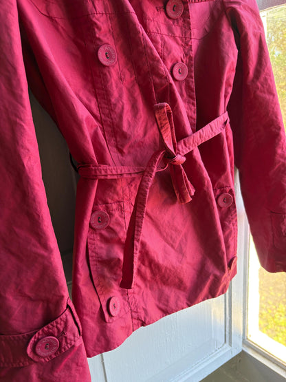 Adolfo Dominguez Red Belted Trench Coat — additional view 9