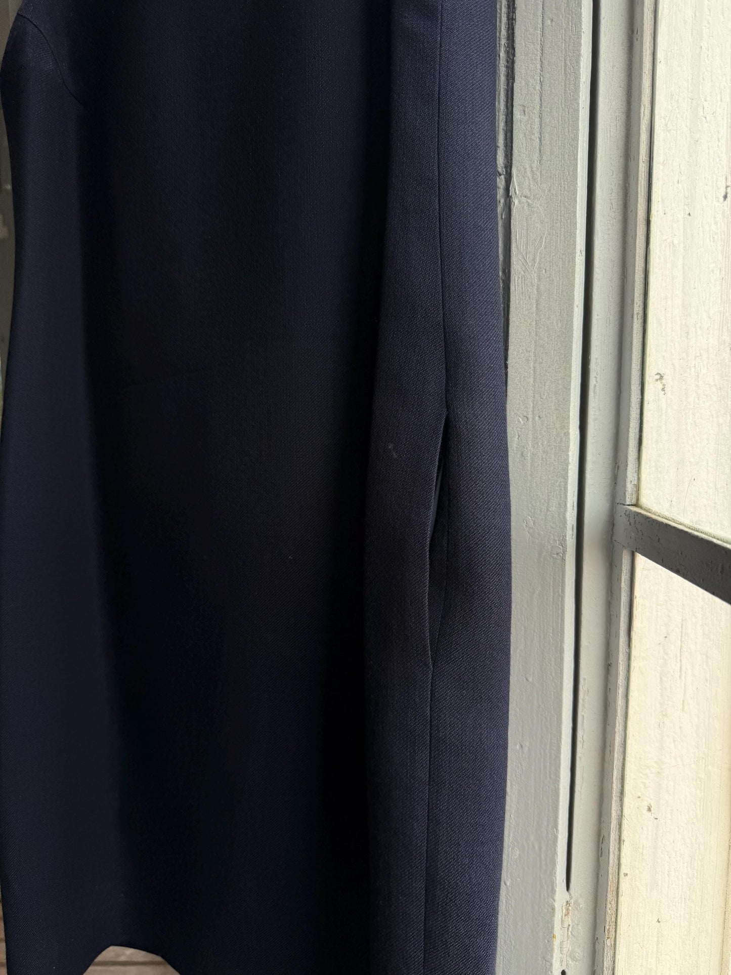 Navy Pure Wool A-Line Dress — additional view 9