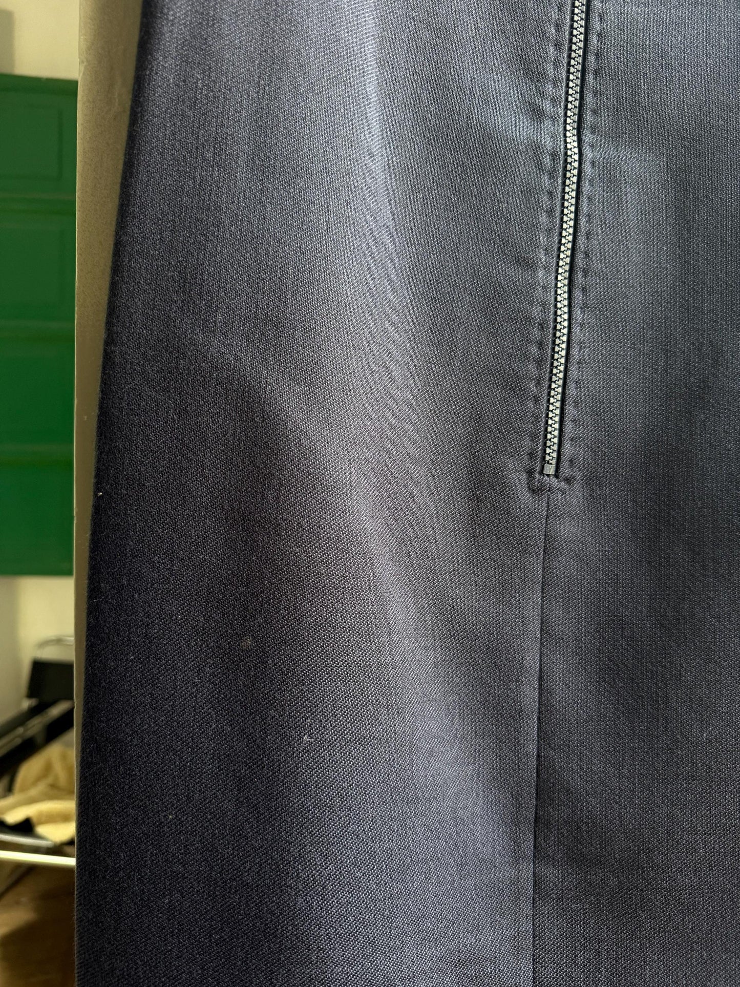 Navy Pure Wool A-Line Dress — additional view 12
