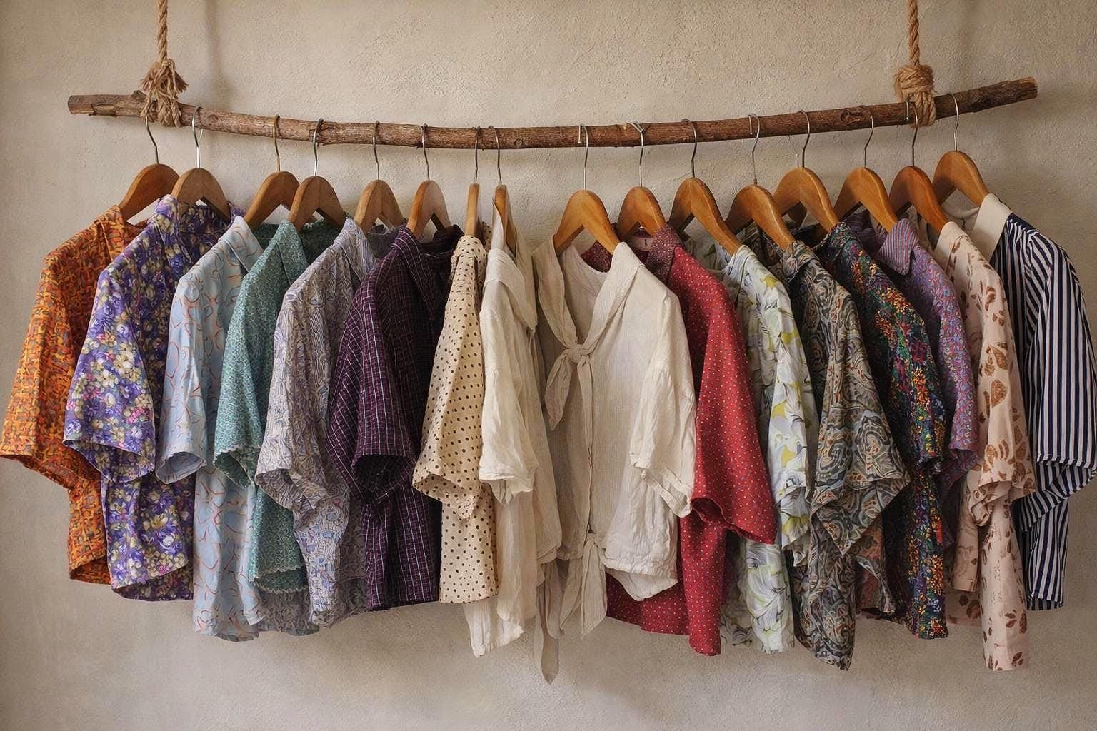 Vintage Y2K Cropped Button-Up Blouse