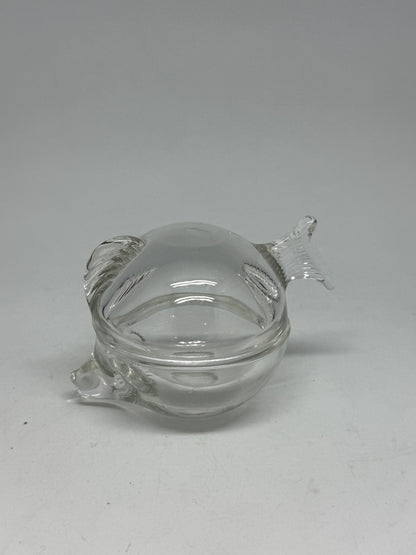 Clear 8cm Glass Fish Bowl — fabric close-up