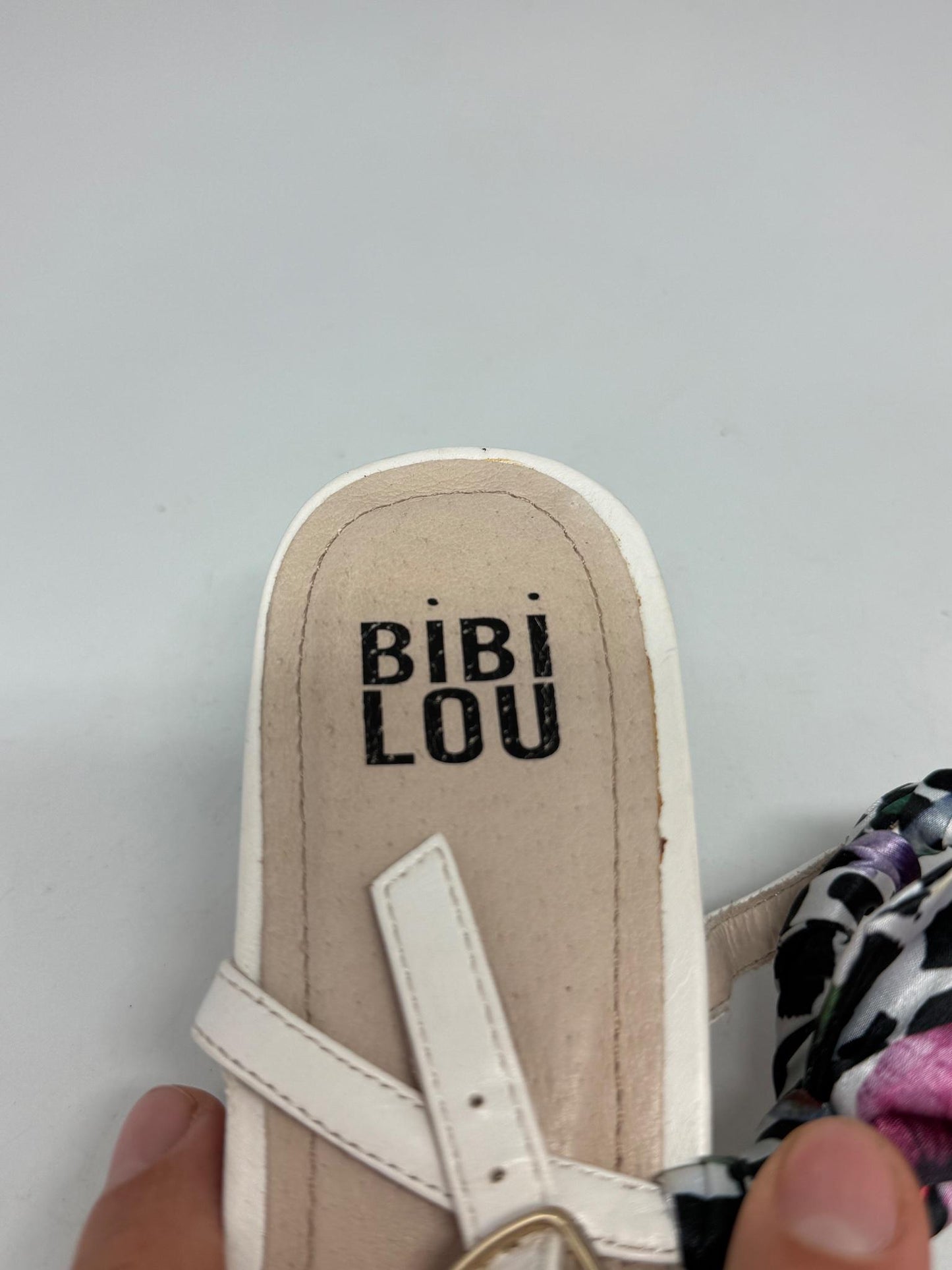 Bibi Lou White Leather Heels With Studded Straps — additional view 11