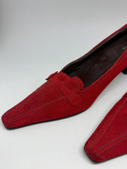 Red Cortefiel Leather Shoes, Made in Spain — additional view 7