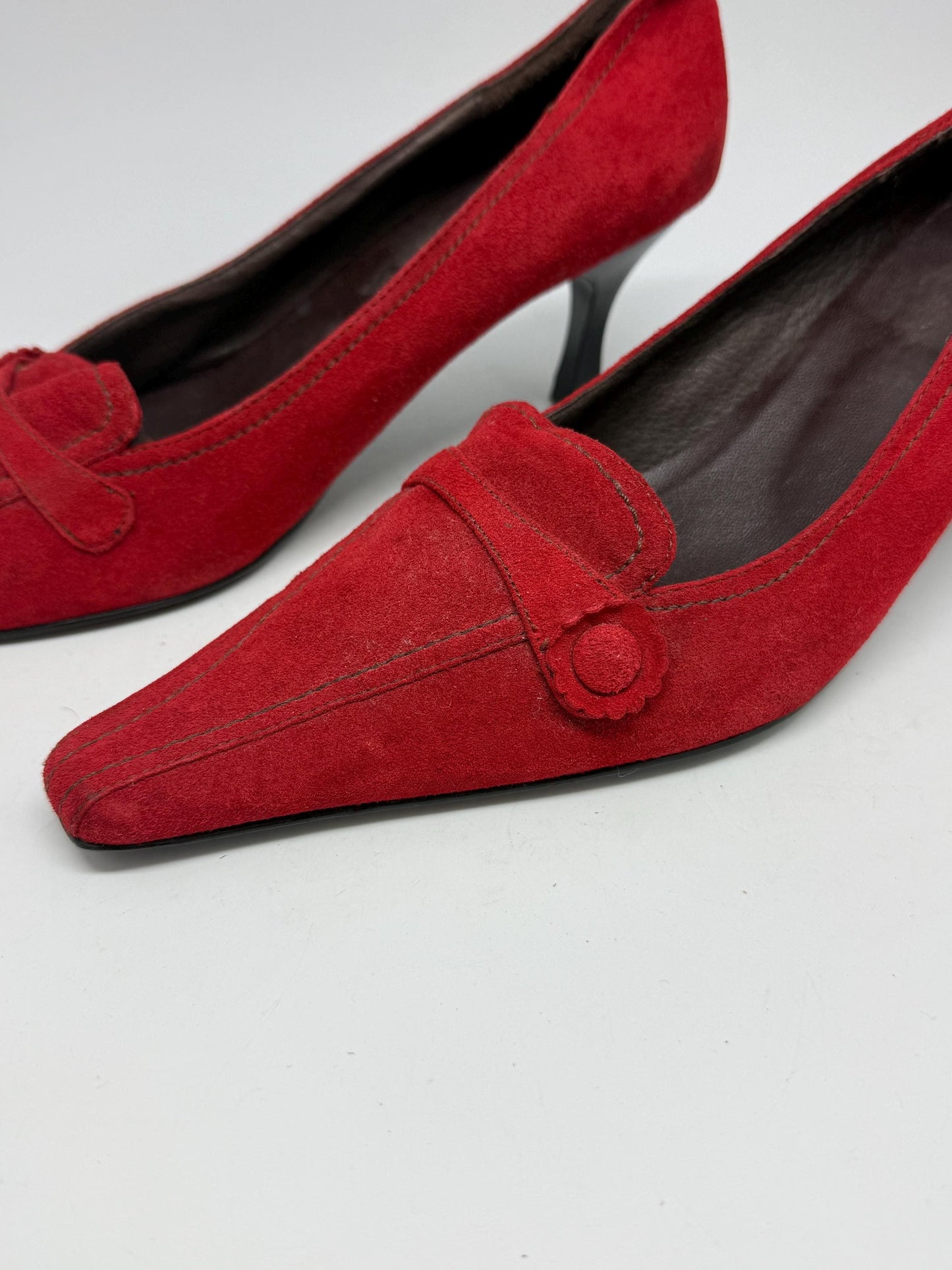 Red Cortefiel Leather Shoes, Made in Spain — additional view 8
