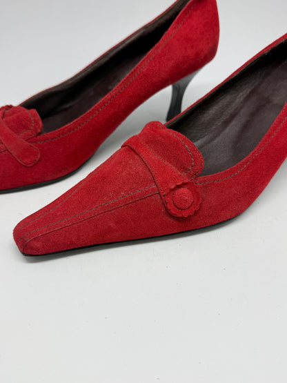 Red Cortefiel Leather Shoes, Made in Spain — additional view 8