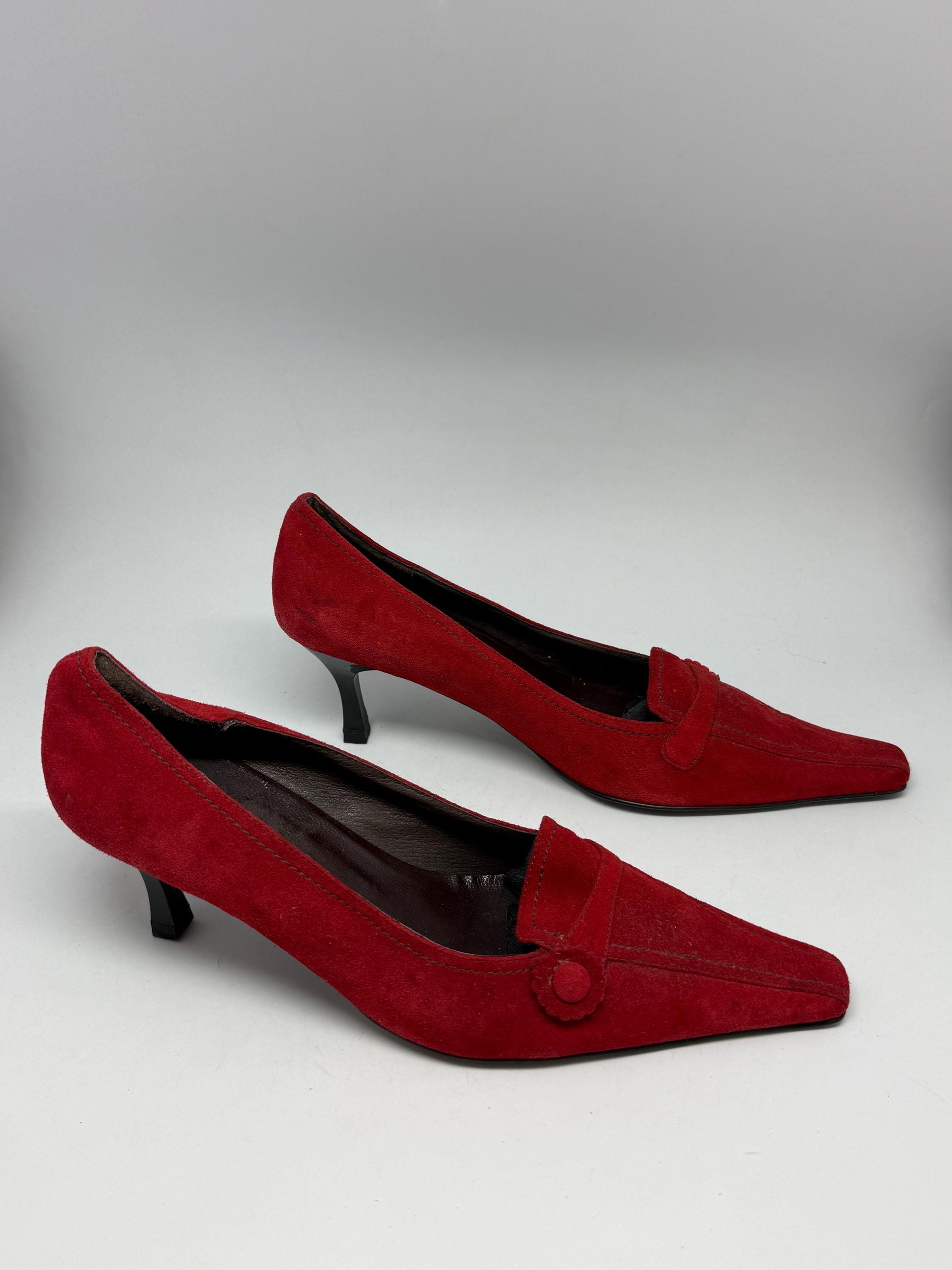Red Cortefiel Leather Shoes, Made in Spain — additional view 12