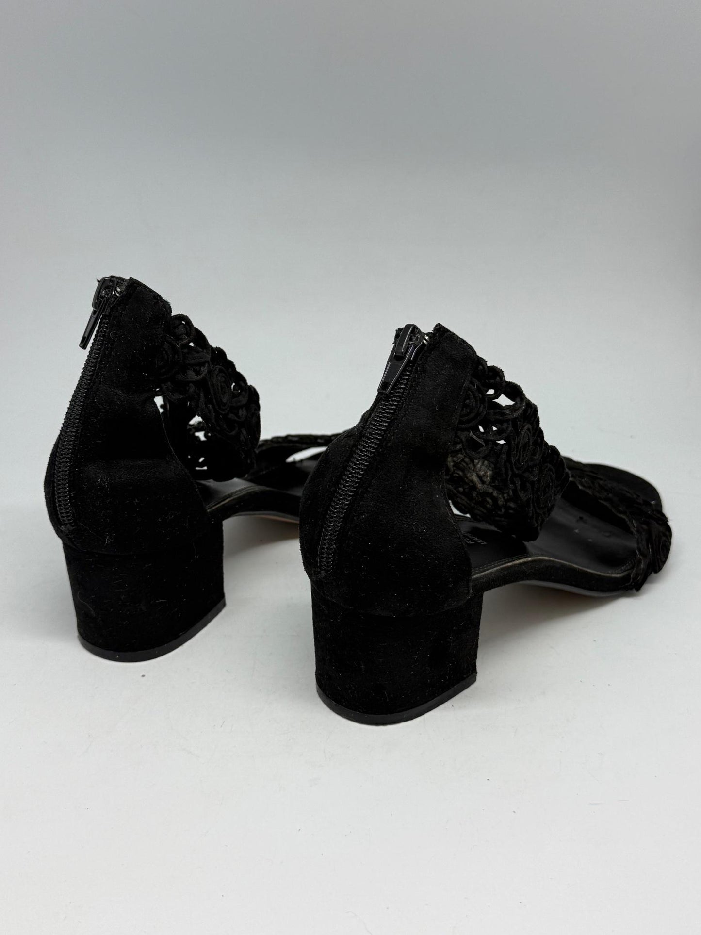 Black Heels With Floral Crochet Detail — additional view 6