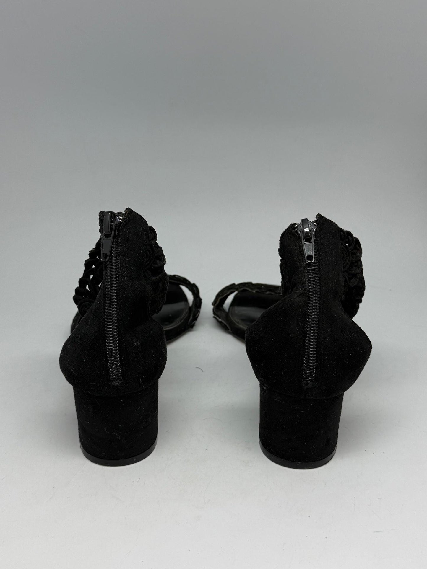 Black Heels With Floral Crochet Detail — additional view 7