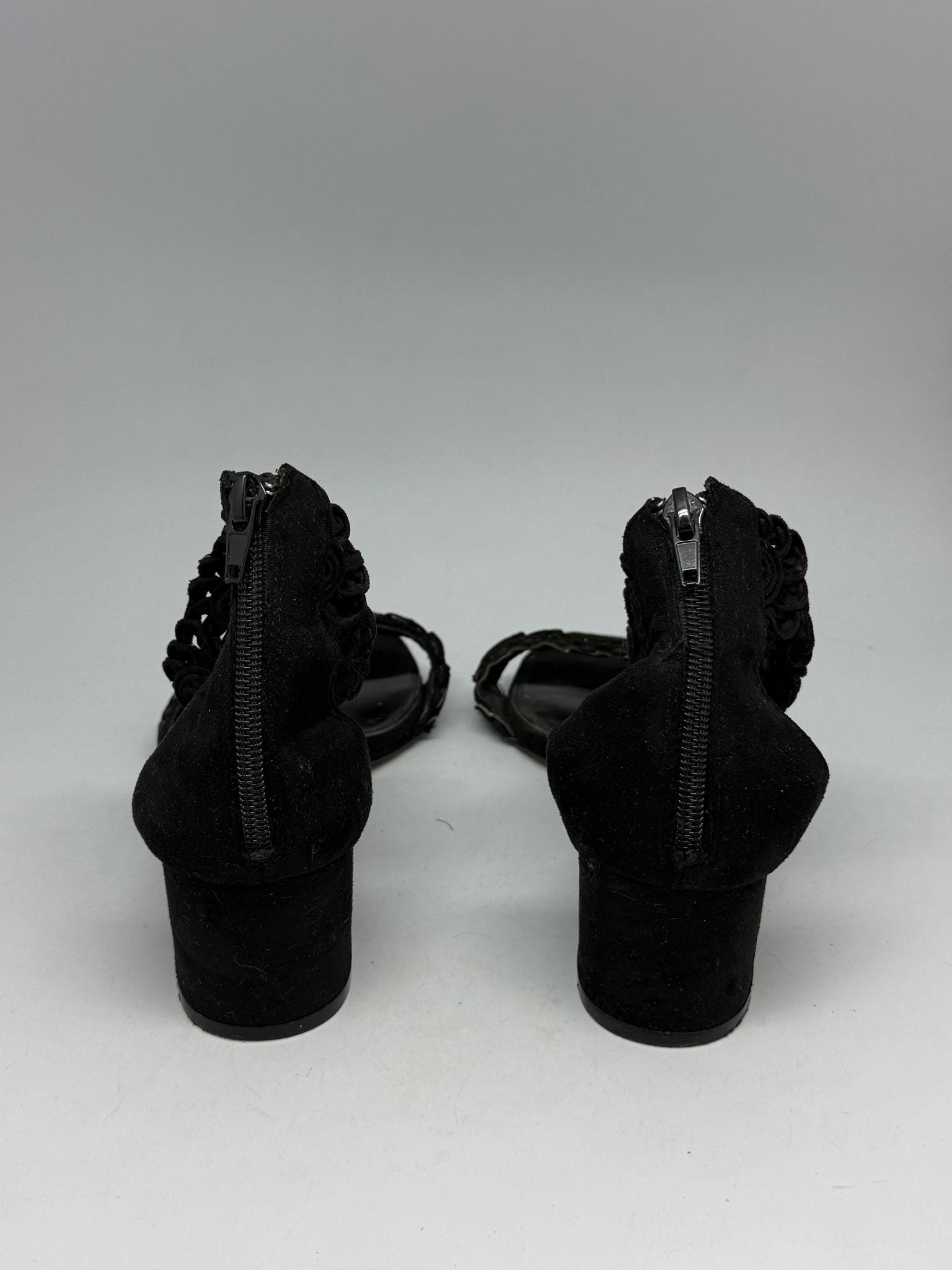 Black Heels With Floral Crochet Detail — additional view 7