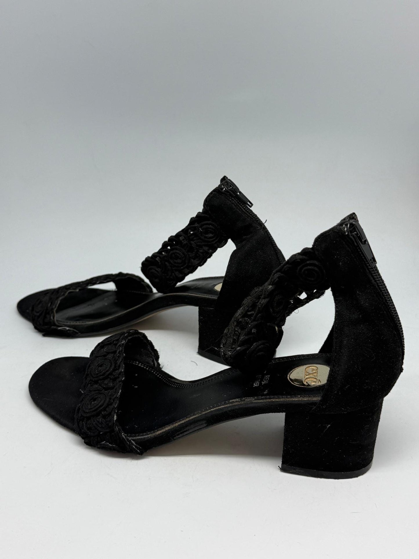 Black Heels With Floral Crochet Detail — additional view 8