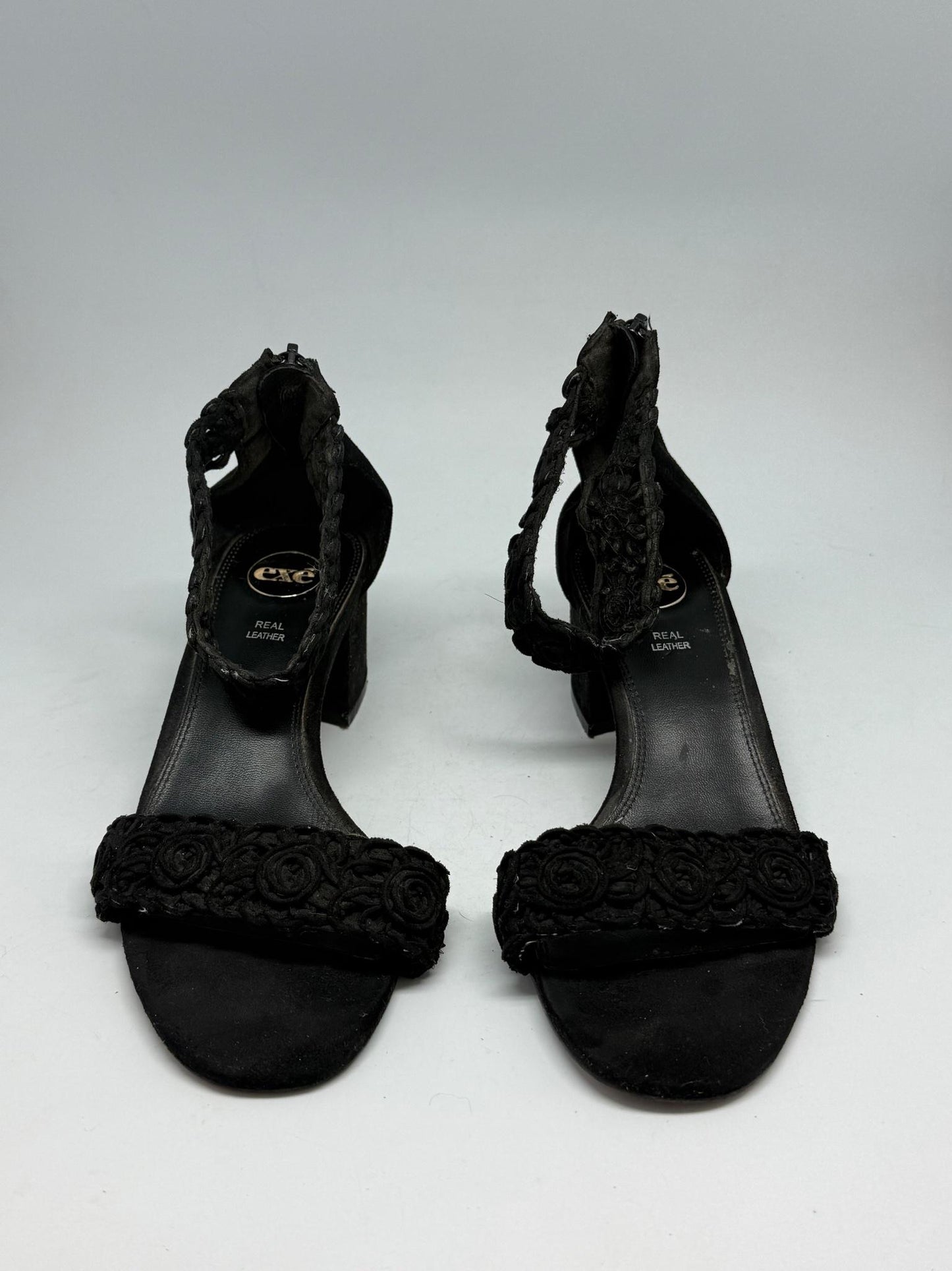 Black Heels With Floral Crochet Detail — additional view 11