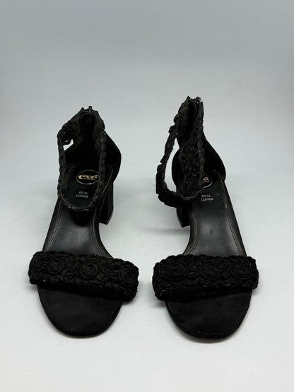 Black Heels With Floral Crochet Detail — additional view 11