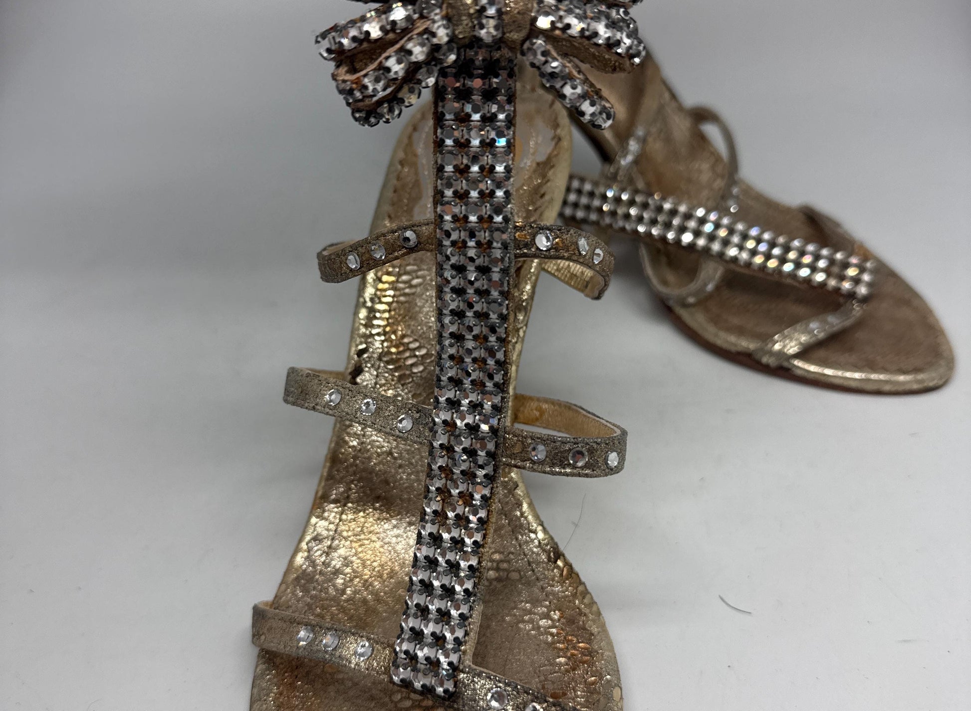 Belen Doñate Handmade Gold Leather Heels — additional view 13