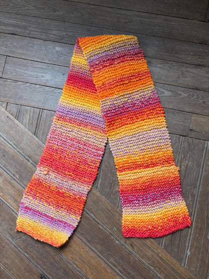 Multicolor Handknit Chunky Scarf — additional view 8