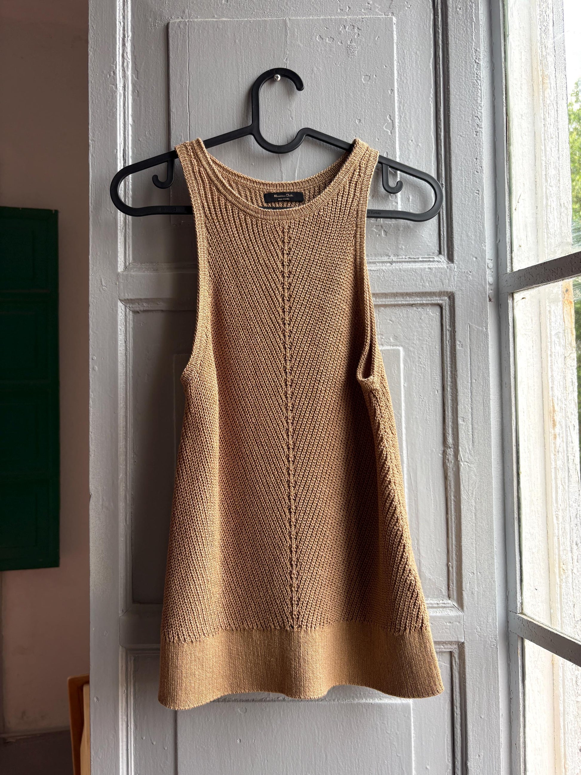 Beige Linen Blend Knit Camisole — additional view 7