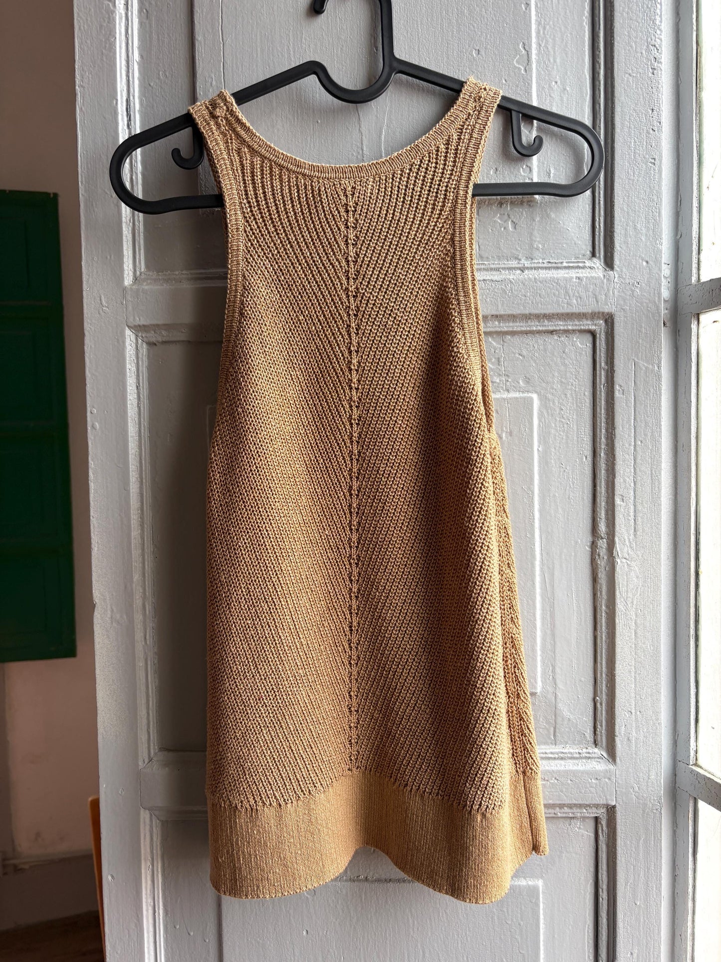 Beige Linen Blend Knit Camisole — additional view 9
