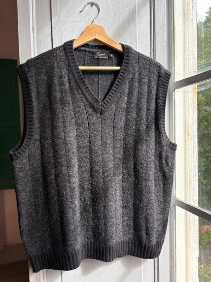 Dark Grey Wool Blend Waistcoat — additional view 7
