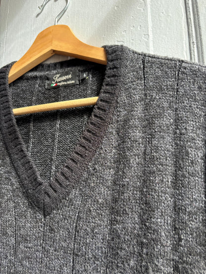 Dark Grey Wool Blend Waistcoat — additional view 11