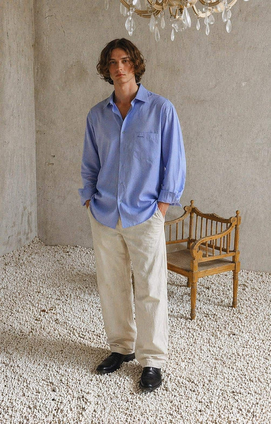 Vintage Pierre Cardin Classic Blue Button-Up Shirt