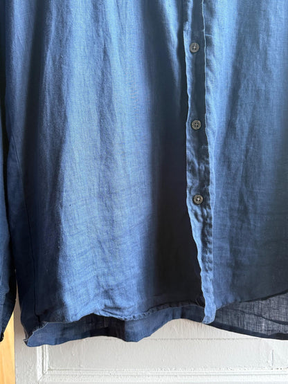 Vintage Hugo Boss Blue Linen Shirt — additional view 9