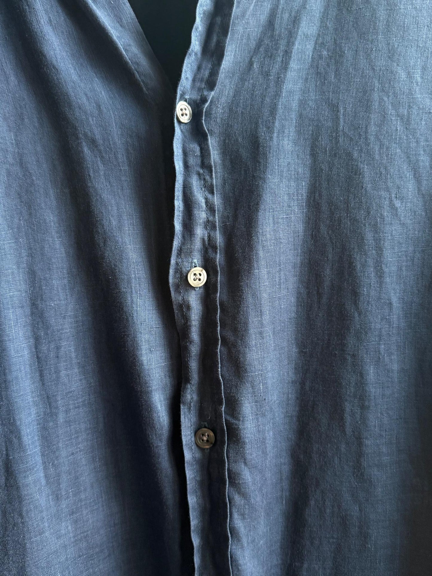 Vintage Hugo Boss Blue Linen Shirt — additional view 10
