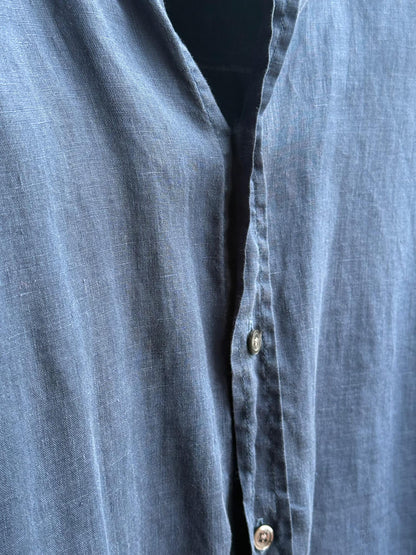 Vintage Hugo Boss Blue Linen Shirt — additional view 11