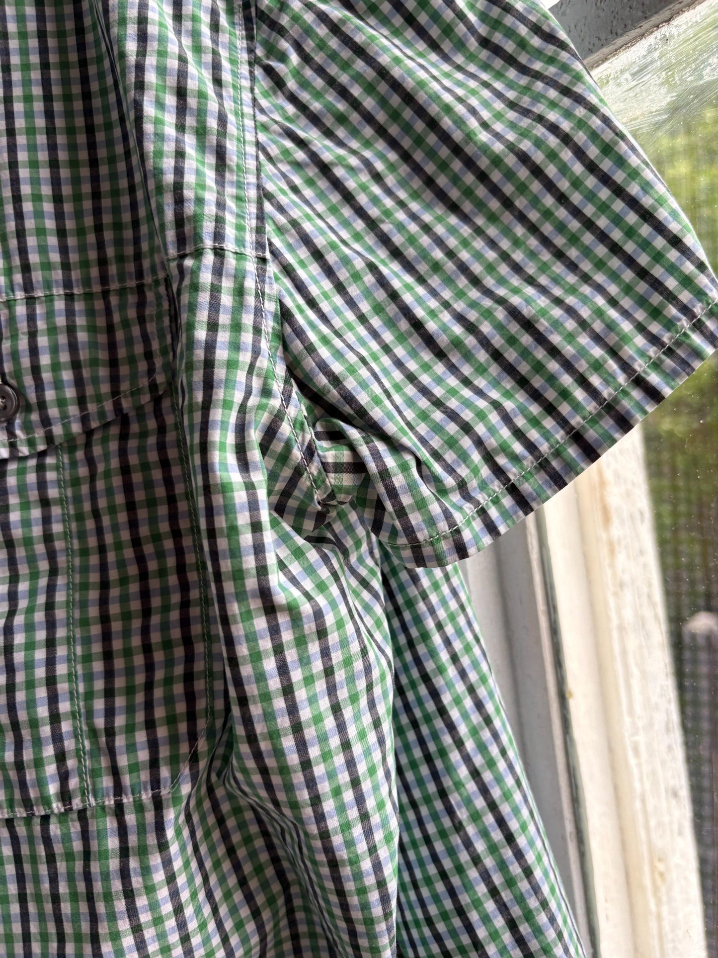 Green Check Cotton Summer Shirt for Men — additional view 7