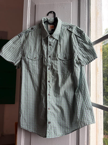 Green Check Cotton Summer Shirt for Men — additional view 6