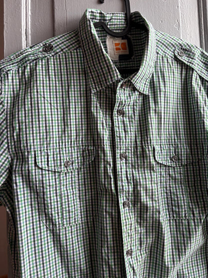Green Check Cotton Summer Shirt for Men — additional view 9