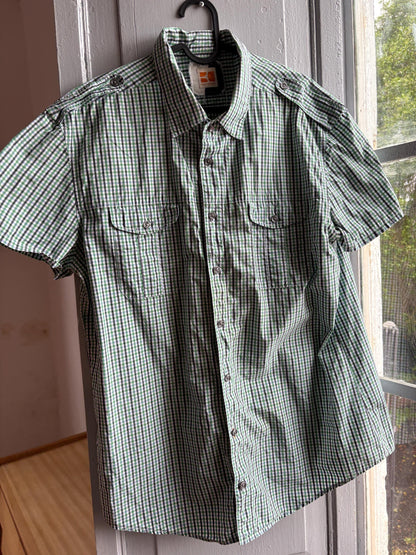 Green Check Cotton Summer Shirt for Men — additional view 10