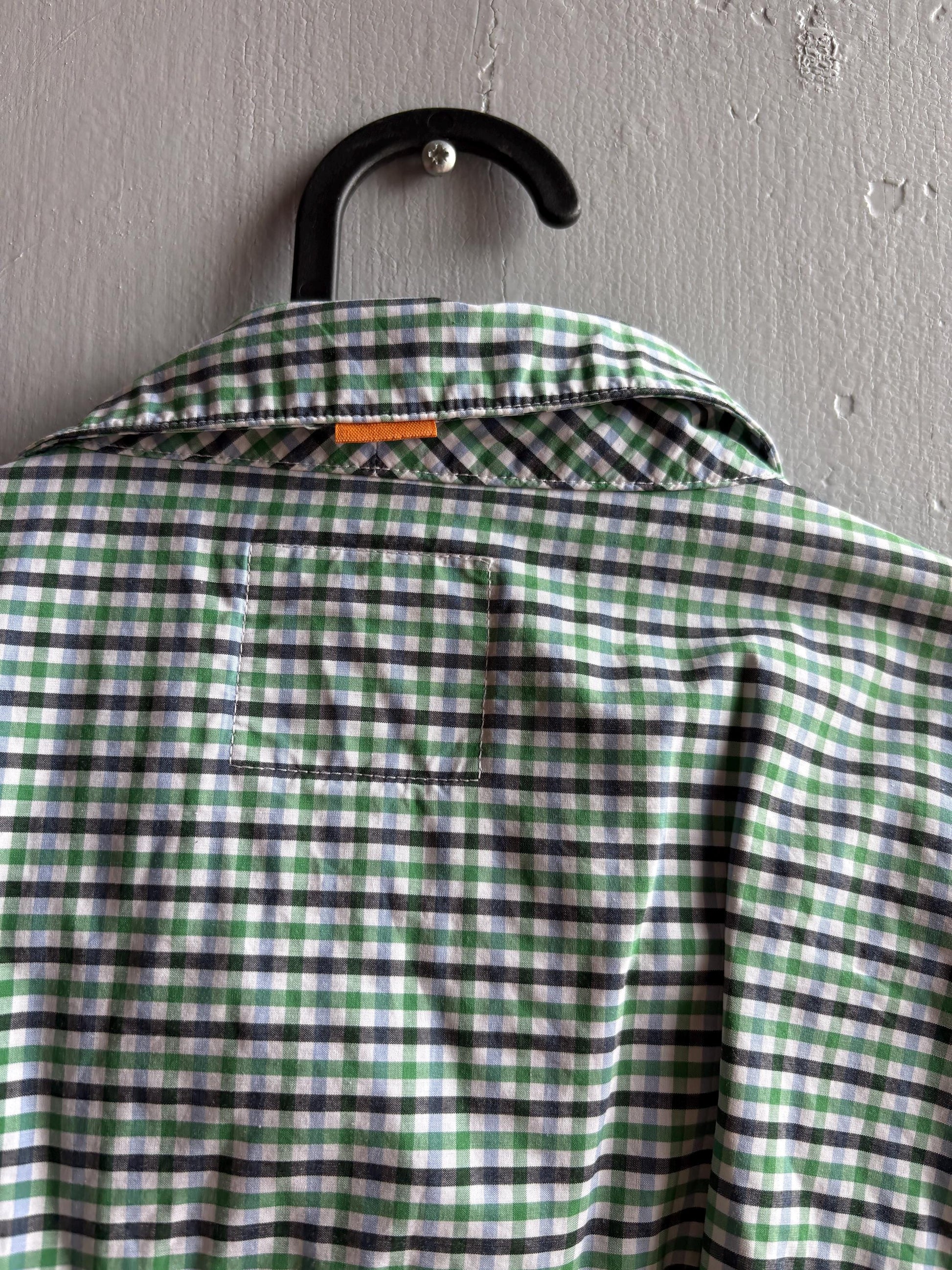 Green Check Cotton Summer Shirt for Men — additional view 12