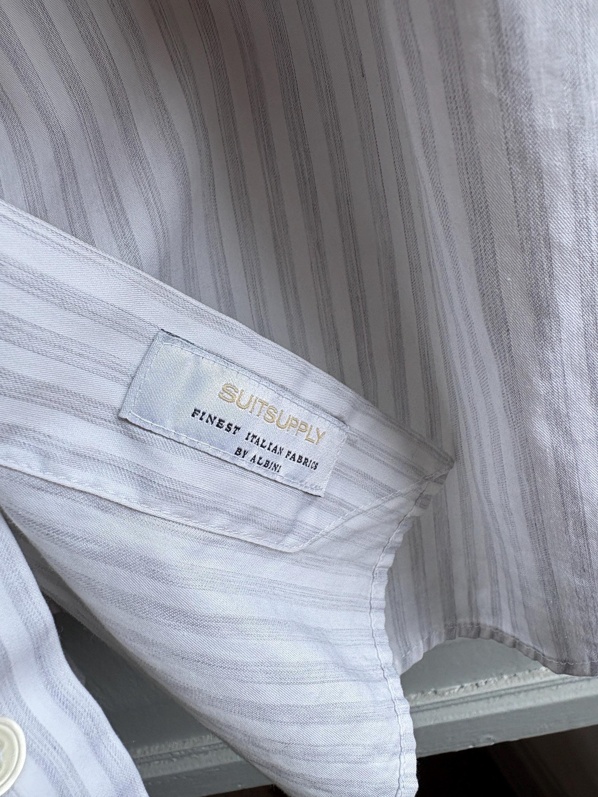 Striped Cotton Tencel Blend Shirt — additional view 5